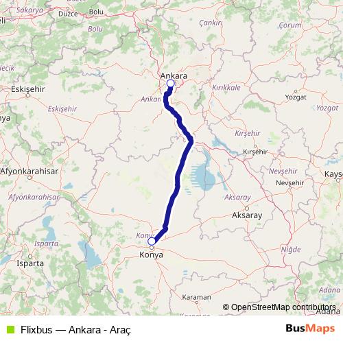 Flixbus bus Line Map