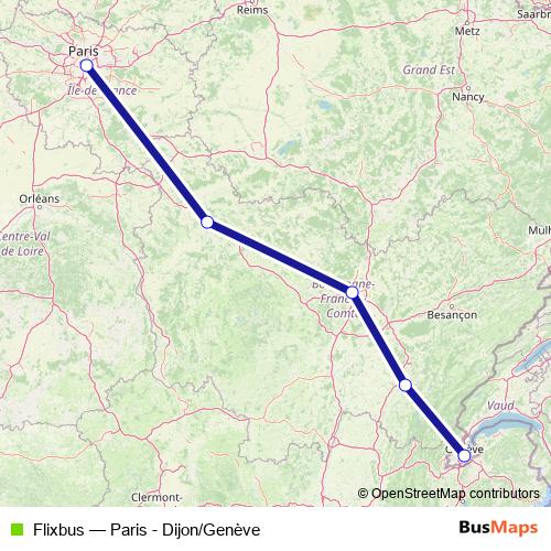 Flixbus bus Line Map