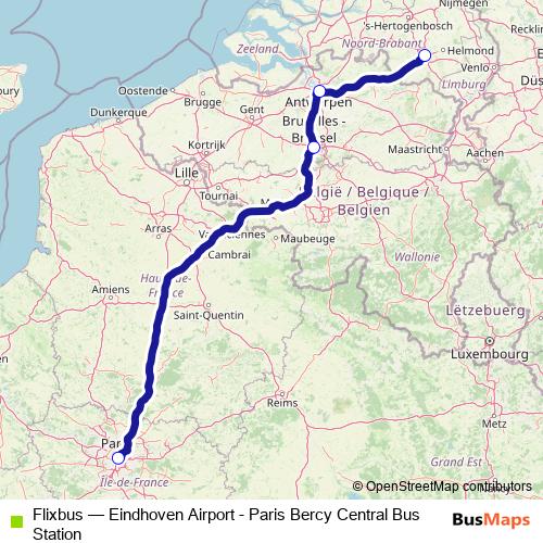 Flixbus bus Line Map
