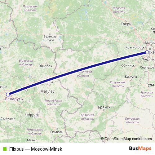 Flixbus bus Line Map