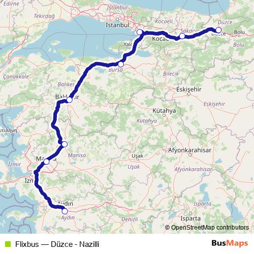 Flixbus bus Line Map