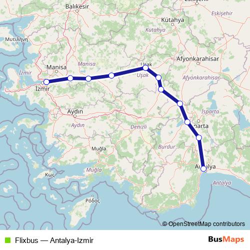 Flixbus bus Line Map
