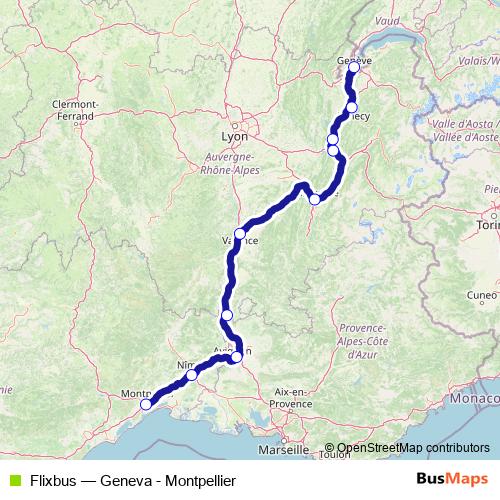 Flixbus bus Line Map