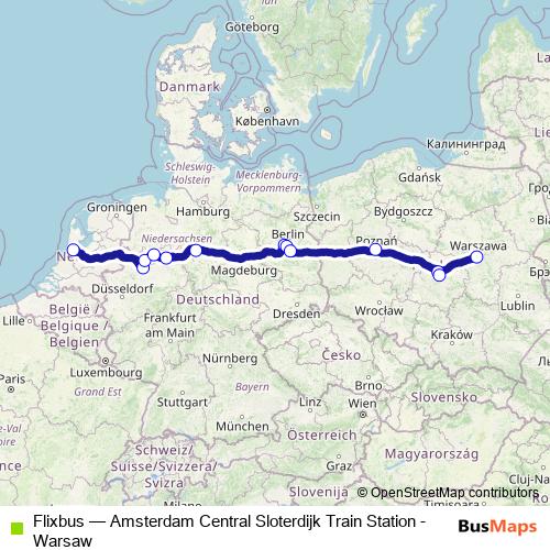 Flixbus bus Line Map