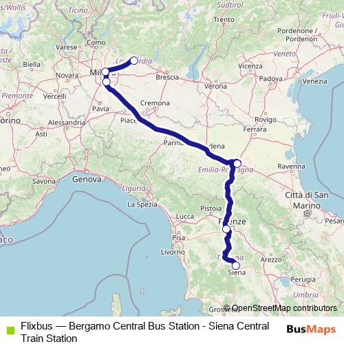 Flixbus bus Line Map