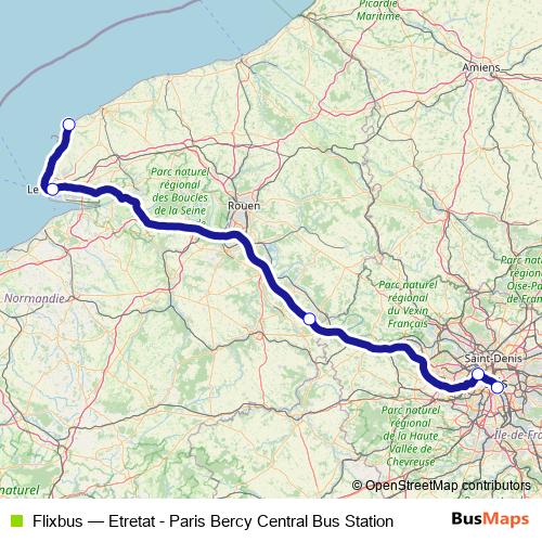 Flixbus bus Line Map