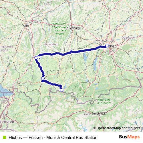 Flixbus bus Line Map