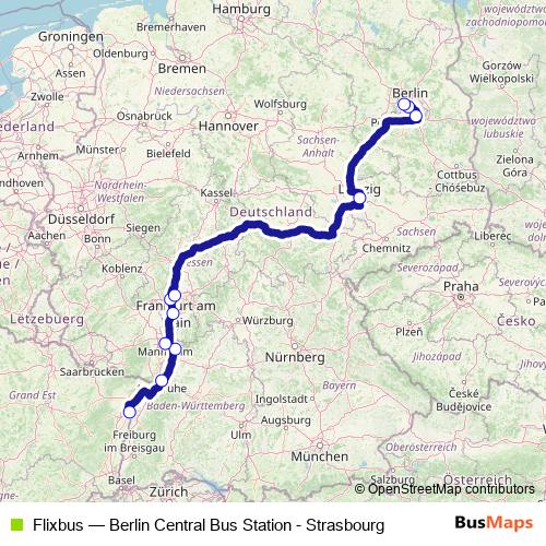 Flixbus bus Line Map