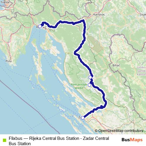 Flixbus bus Line Map