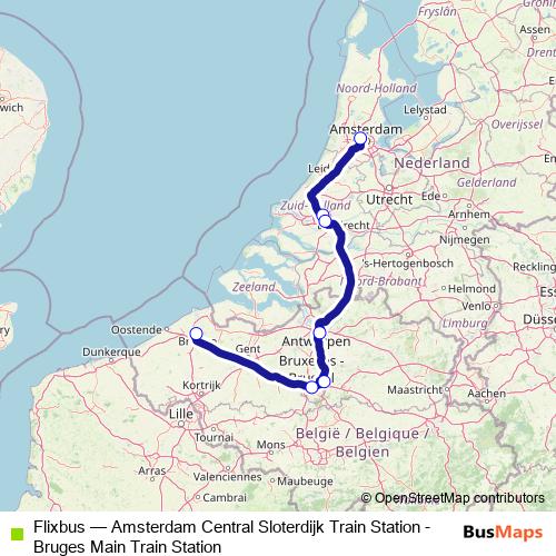 Flixbus bus Line Map