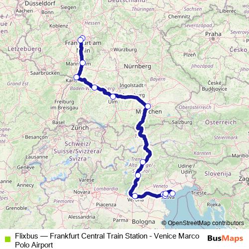 Flixbus bus Line Map