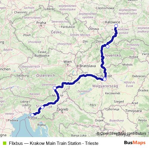 Flixbus bus Line Map