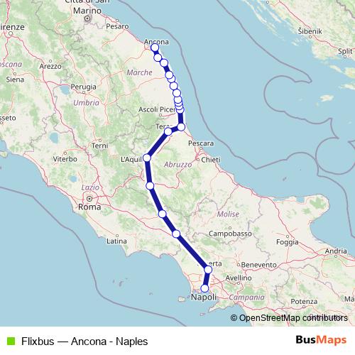 Flixbus bus Line Map