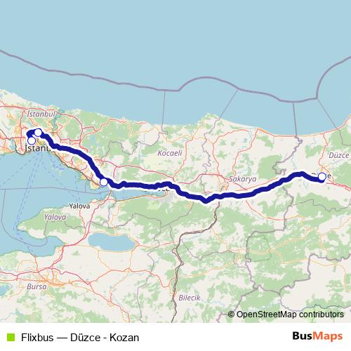 Flixbus bus Line Map