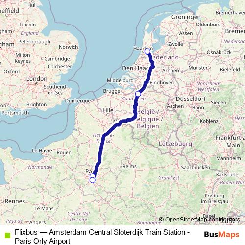 Flixbus bus Line Map