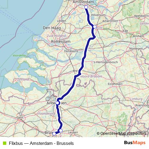 Flixbus bus Line Map