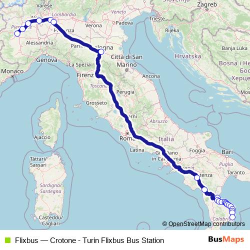 Flixbus bus Line Map