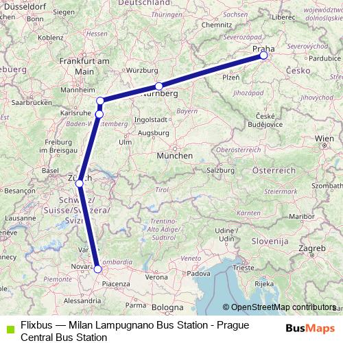Flixbus bus Line Map