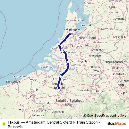 Flixbus bus Line Map