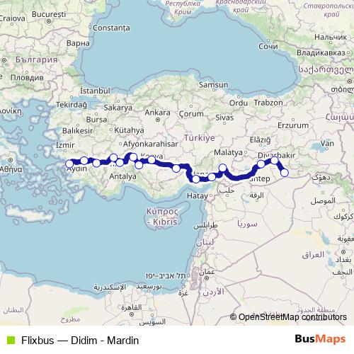 Flixbus bus Line Map