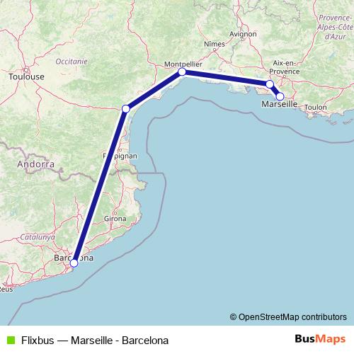 Flixbus bus Line Map