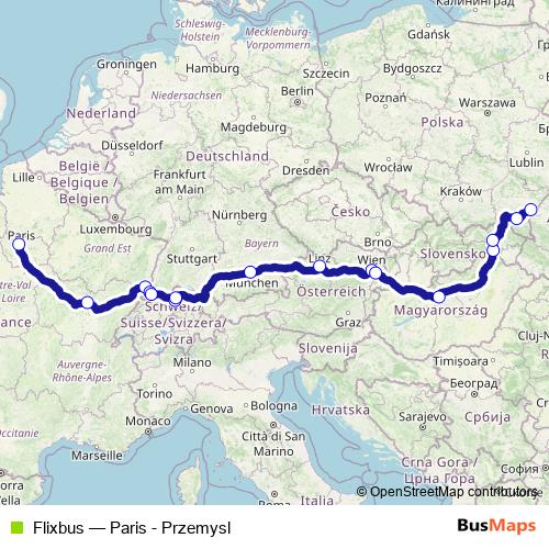 Flixbus bus Line Map