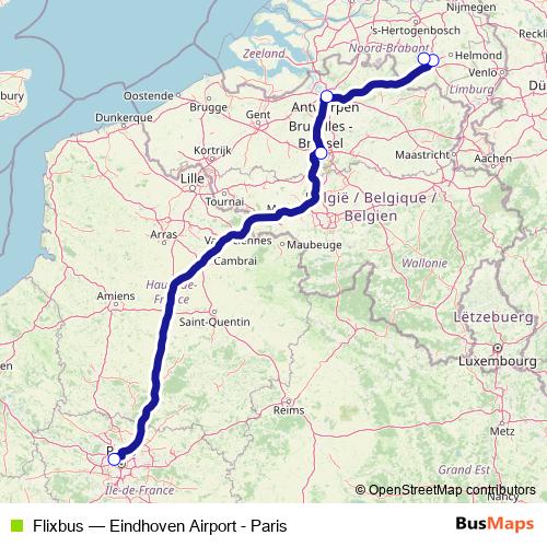 Flixbus bus Line Map