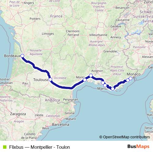 Flixbus bus Line Map