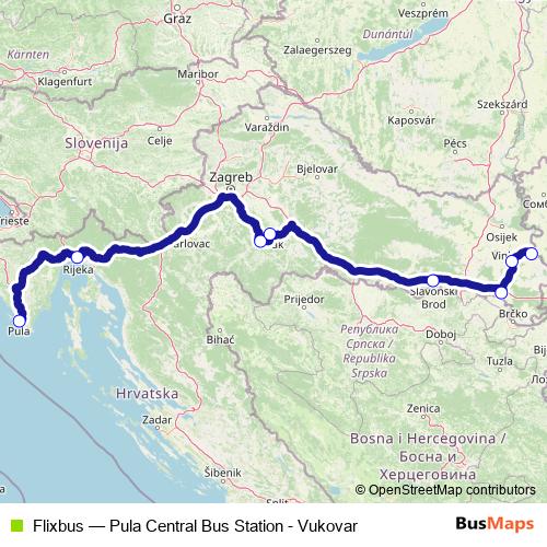 Flixbus bus Line Map