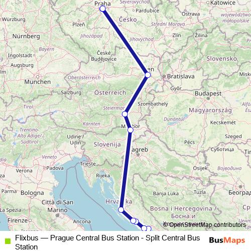 Flixbus bus Line Map