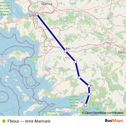Flixbus bus Line Map