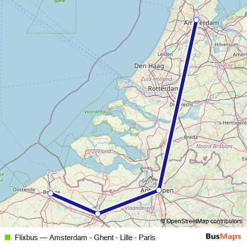 Flixbus bus Line Map