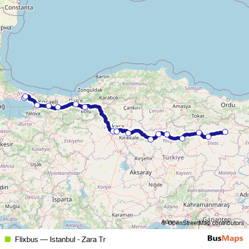 Flixbus bus Line Map