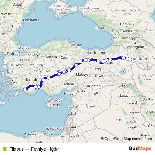 Flixbus bus Line Map