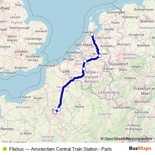 Flixbus bus Line Map