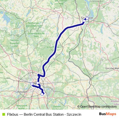 Flixbus bus Line Map