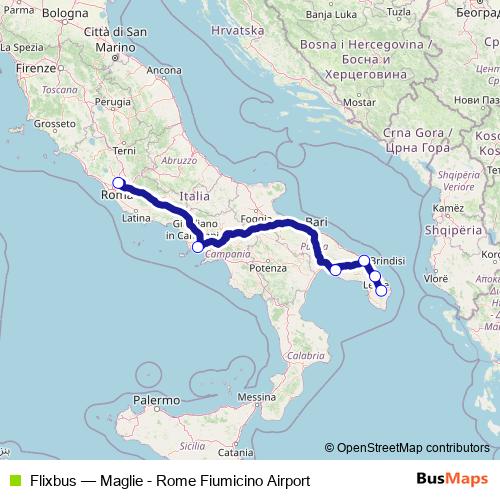 Flixbus bus Line Map