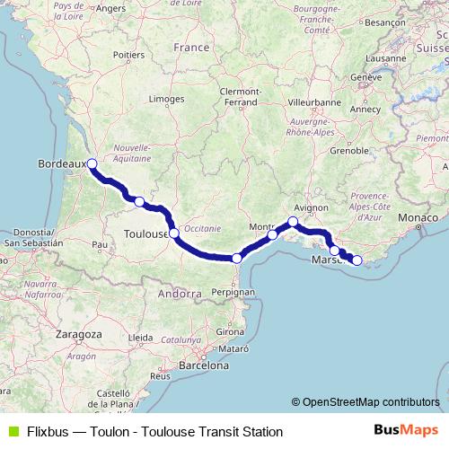 Flixbus bus Line Map