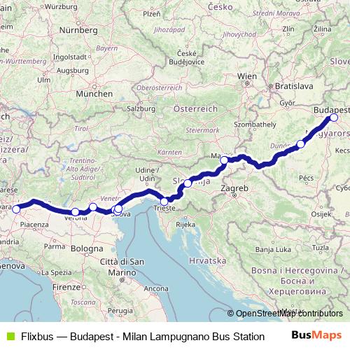 Flixbus bus Line Map