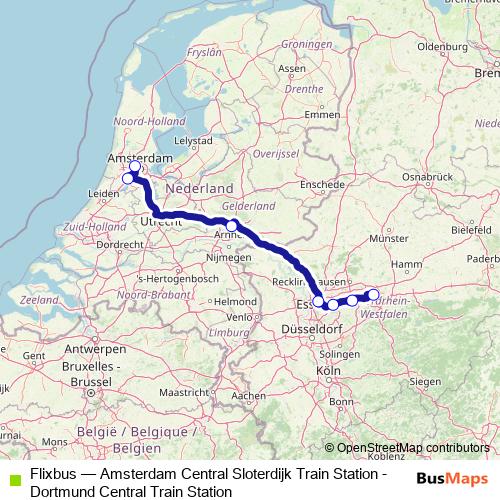 Flixbus bus Line Map
