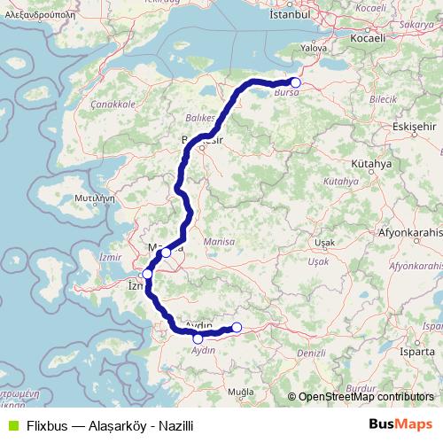 Flixbus bus Line Map