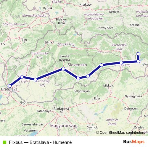 Flixbus bus Line Map
