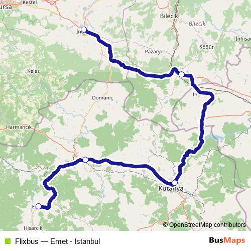 Flixbus bus Line Map