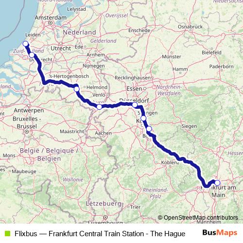 Flixbus bus Line Map