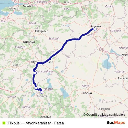 Flixbus bus Line Map