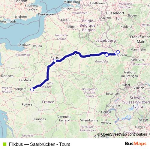 Flixbus bus Line Map