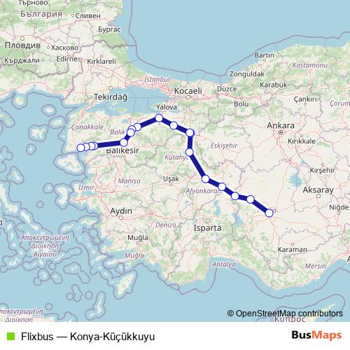 Flixbus bus Line Map