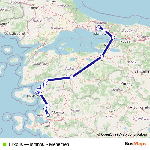 Flixbus bus Line Map