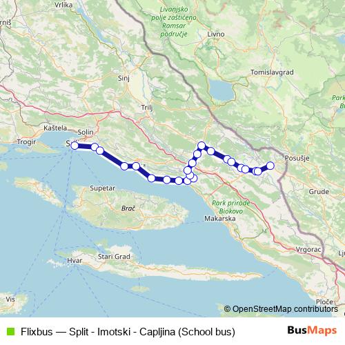 Flixbus bus Line Map