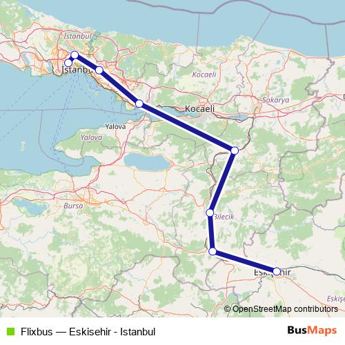 Flixbus bus Line Map